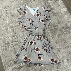 She and Sky Floral Sun Dress L